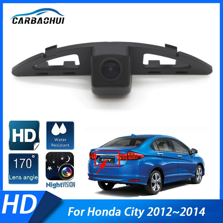 

170 Degree 1080P HD Special Vehicle Rear View Back Up Reverse Parking Camera Night Vision Waterproof ​For Honda City 2012~2014