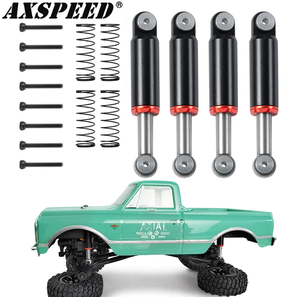 AXSPEED 4 szt. Amortyzator amortyzatora 32mm wewnętrzna sprężyna do 1/24 gąsienica RC oś samochodu SCX24 części zamienne