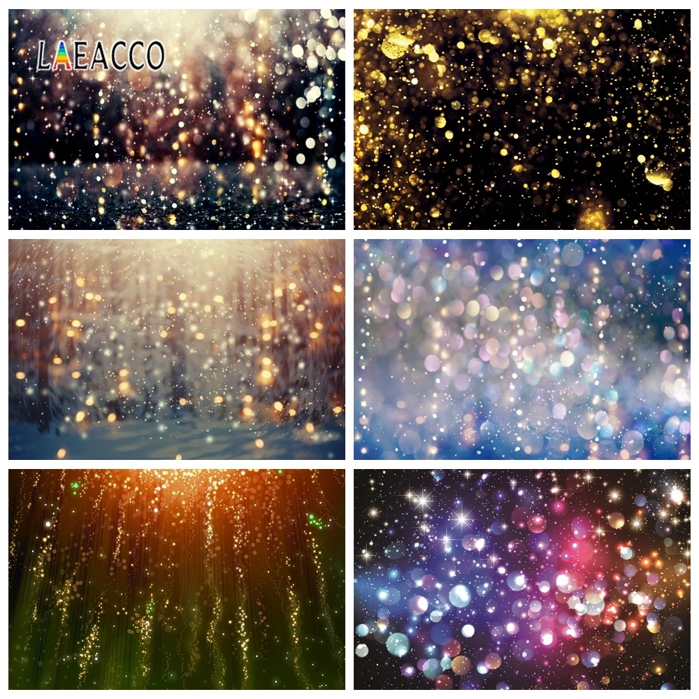 Laeacco Light Bokeh Swirl Glitters Meteor Photography Background Baby Portrait Photo Backdrop Newborn Child Photophone Photozone