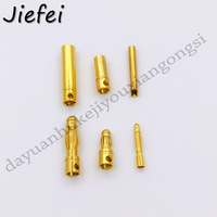 100pcs brass 2mm 3.5mm 4mm Male Female Bullet Banana Plug Gold Plated Banana Plugs Connector Kits for RC Battery Parts Head