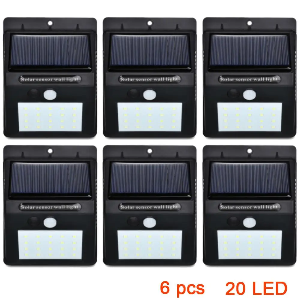 20LED Sunlight control PIR Motion Sensor Solar Energy Street light Yard Path Home Garden Solar Power lamp Wall Light