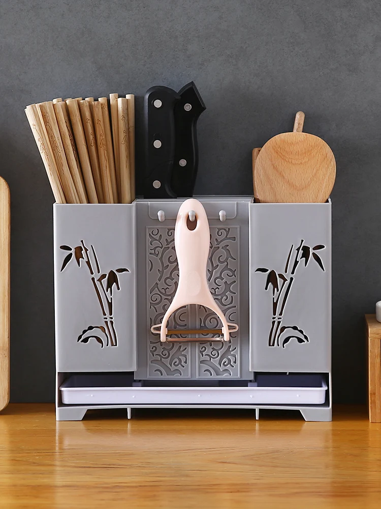 

Chopstick holder wall-mounted chopstick cage drain rack holder household chopstick cage chopstick holder kitchen tableware spoon