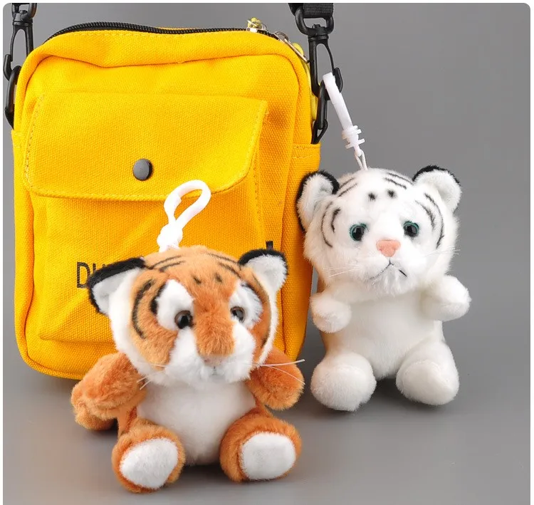 new hot 12CM plush Tige cute suffed Soft student Women Handbag Key Pendant Small wallet Multifunction christmas gift for friend