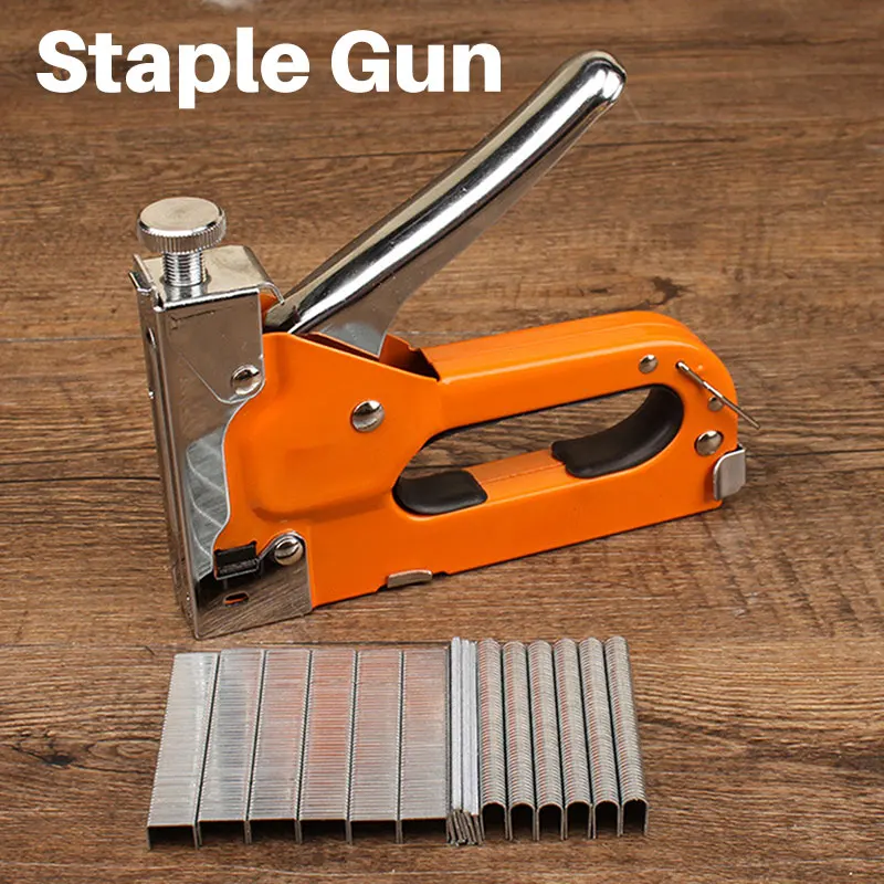 Staple Gun 3 In 1 Heavy Duty With Staple Remover And 600 Staples For Woodworking Diy Furniture Manual Stapler Tacker Brad Nail