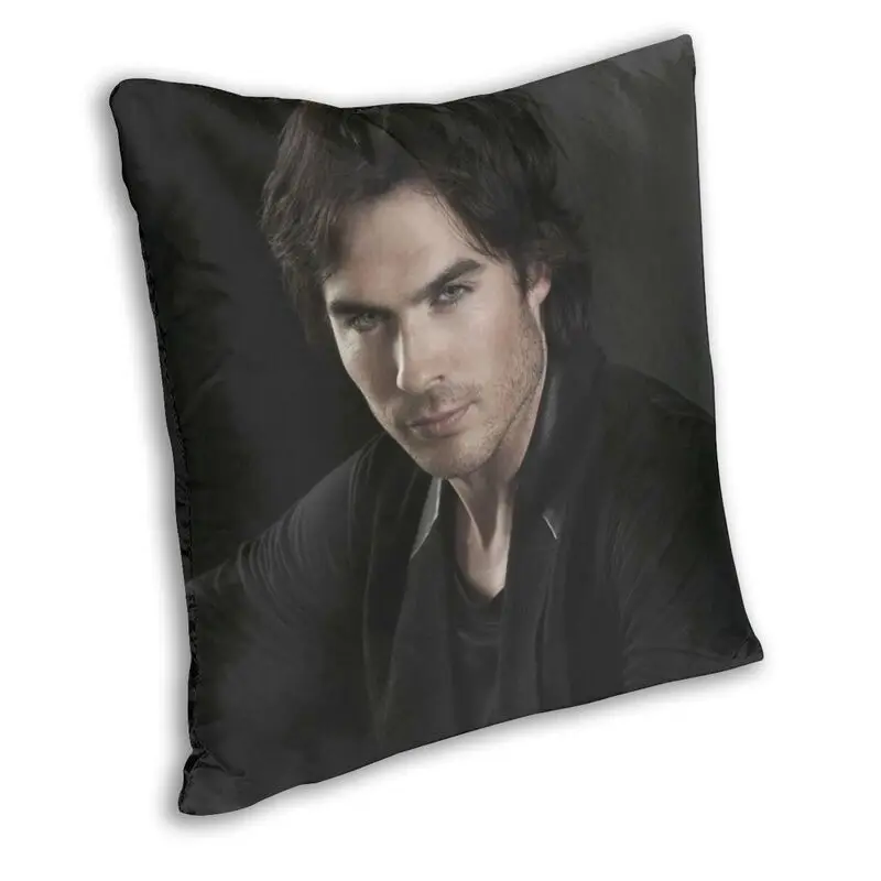 Damon Salvatore Ian Somerhalder Cushion Cover The Vampire Diaries Floor Pillow Case for Sofa Fashion Pillowcase Home Decor