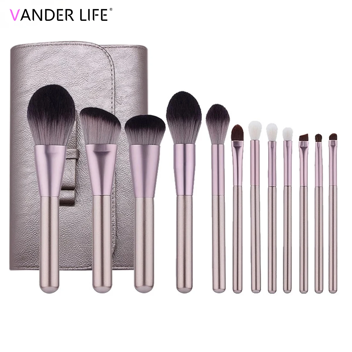 

New 12 Pcs Grapes Purple Color Soft Hair Makeup Brushes Set Powder Foundation Eyebrow Eyeliner Cosmetic Makeup Brush with Bag