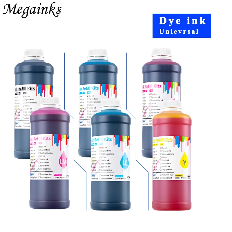 1000ml x 6PC D700 Dye Ink for Epson D700 FUJI DX100 Printer T7822 T7823 T7824 High quality dye ink for epson T7821 dye