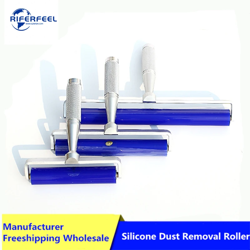 Soft Silicone Tacky Roller Record Cleaner Glue Wheel Anti-Static Dust Removal Roller Dust-Collection for Film Application Craft