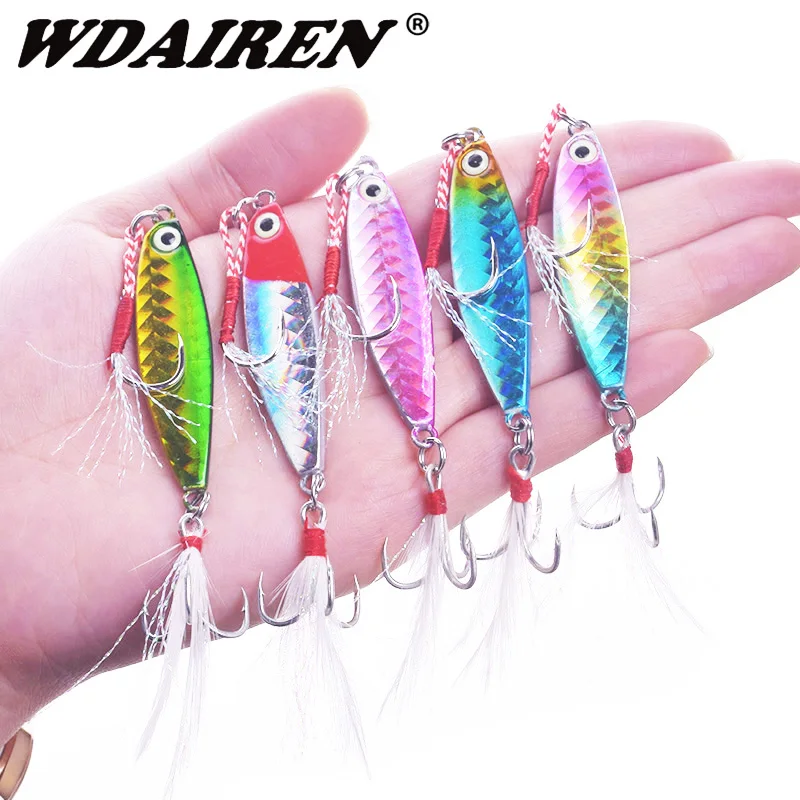 1PCS Micro Metal Jig Shore Casting Jigging Lure 7g 10g 16g 20g Shore Casting Spoon Saltwater Jack Fishing Artificial Bait Tackle