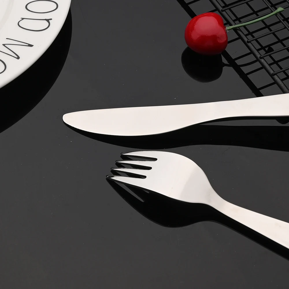 Cute Deer 304 Stainless Steel Flatware Children Cutlery Western Style Fork Spoon Knife Teaspoon Set Baby Feeding Safe Tableware