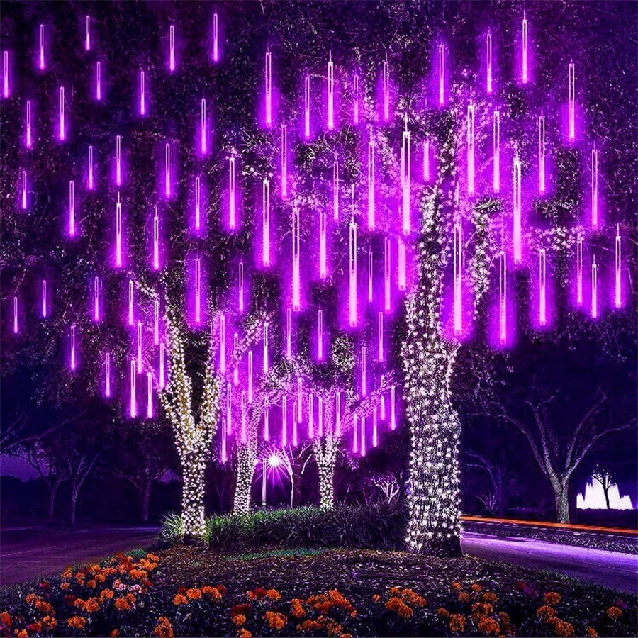 

Waterproof 30/50CM Meteor Shower Rain Light Falling Rain Drop Christmas Garland Light Outdoor Christmas Tree Cascading Light