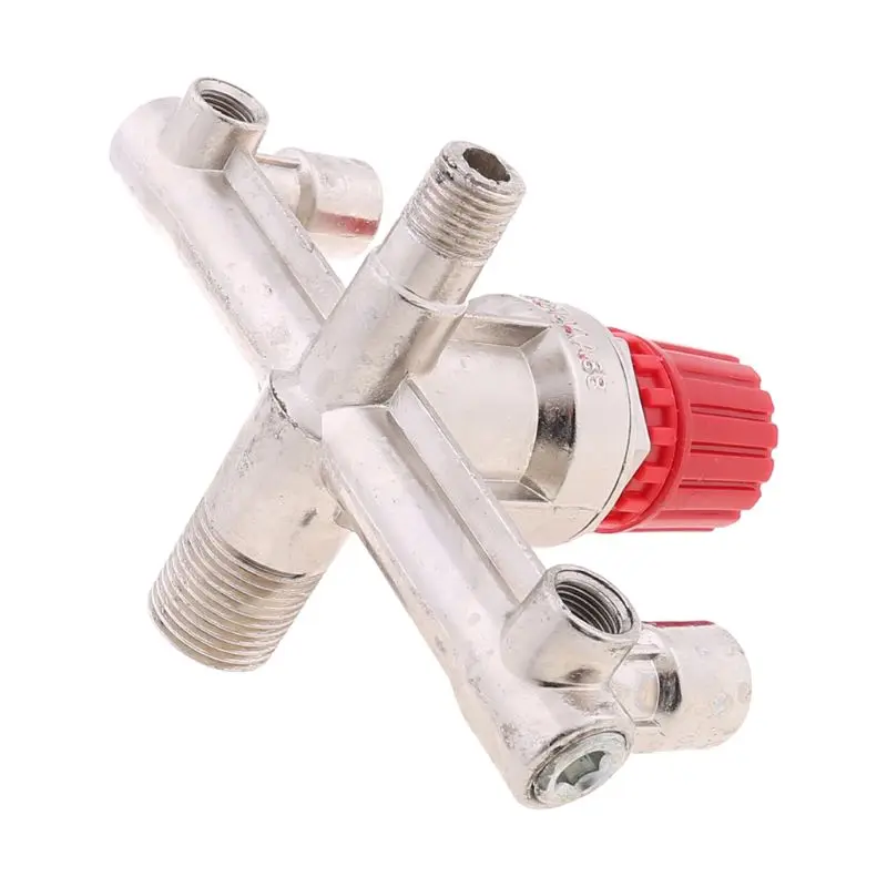 Double Outlet Tube Alloy Air Compressor Switch Pressure Regulator Valve Fitting 964E