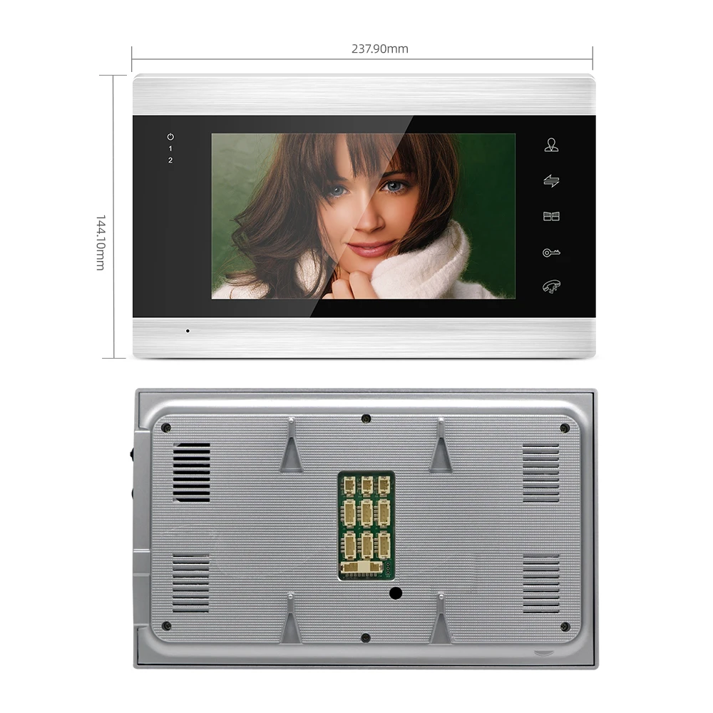 JeaTone Tuya Smart Home Video Tür Telefon 3 Monitore 960P/AHD Türklingel Access Control System Code Tastatur, RFID Karte, Auto Rekord