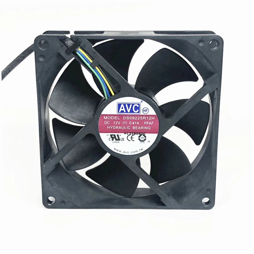 Original AVC 12V 0.41A 9025 92MM 90MM 90*90*25mm 92*92*25mm Cooing Fan For CPU Cooling Fan DS09225R12H With PWM 4pin