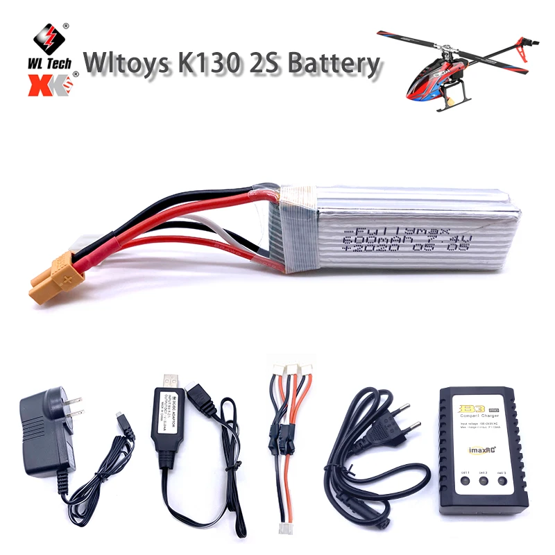 

Wltoys XK K130 Литий-Полимерный Аккумулятор 7,4 в 600 мАч 2S аккумулятор для радиоуправляемого вертолета дрона запасные части Аксессуары XT30 разъем литий-полимерный аккумулятор