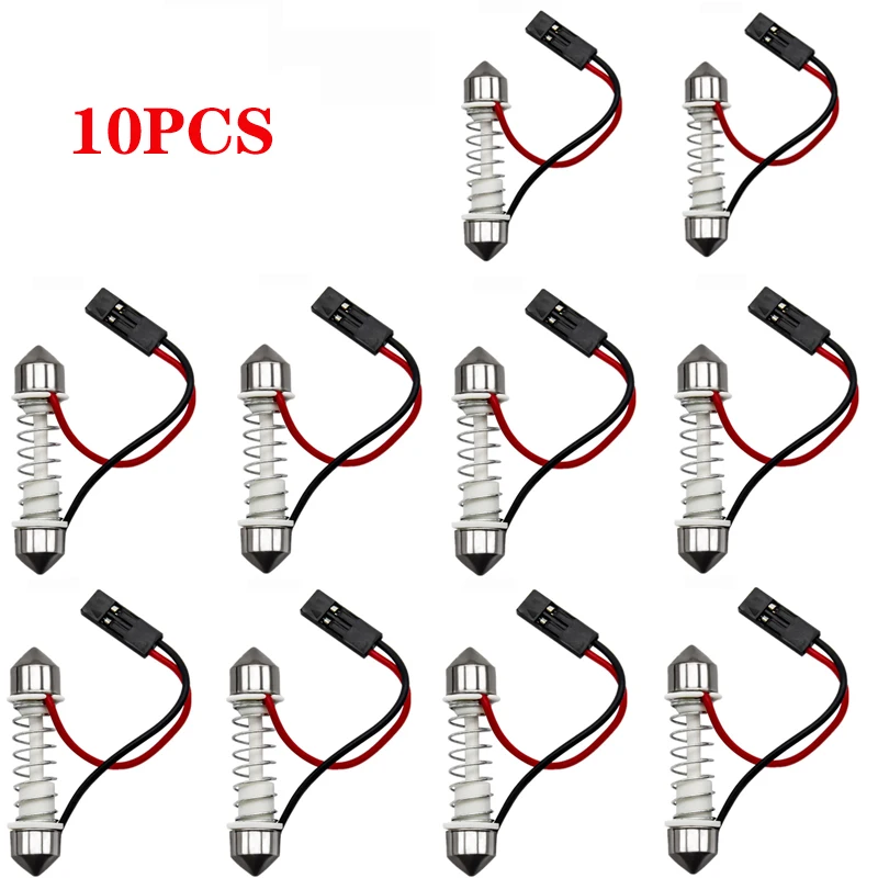 

10pcs T10 Ba9s T4w Festoon Connector Wire Cables For All Car Light Led Panel Dome Light Socket Harness Plugs Pin Adapter DC 12V