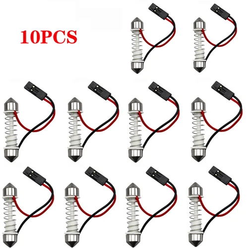 Imagen 1 del producto Cables de conector de adorno T10 Ba9s T4w para todas las luces de coche, Panel Led, enchufe de luz de techo, adaptador de Pin DC 12V, 10 Uds.