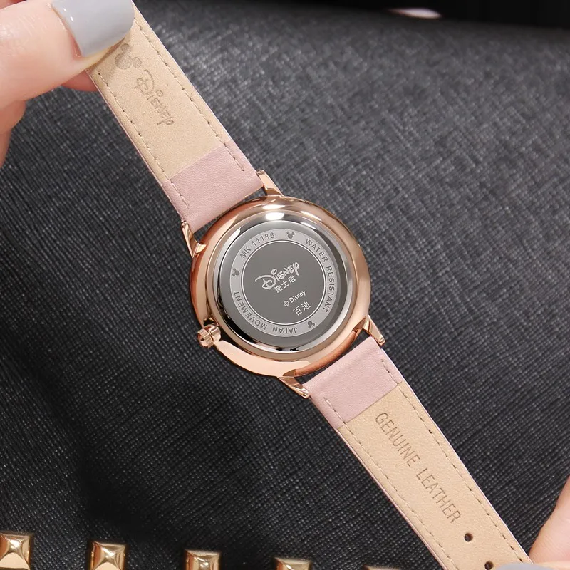Disney-Reloj de pulsera de cuarzo para mujer, cronógrafo con dibujos animados de Mickey Mouse, fecha automática, nuevo