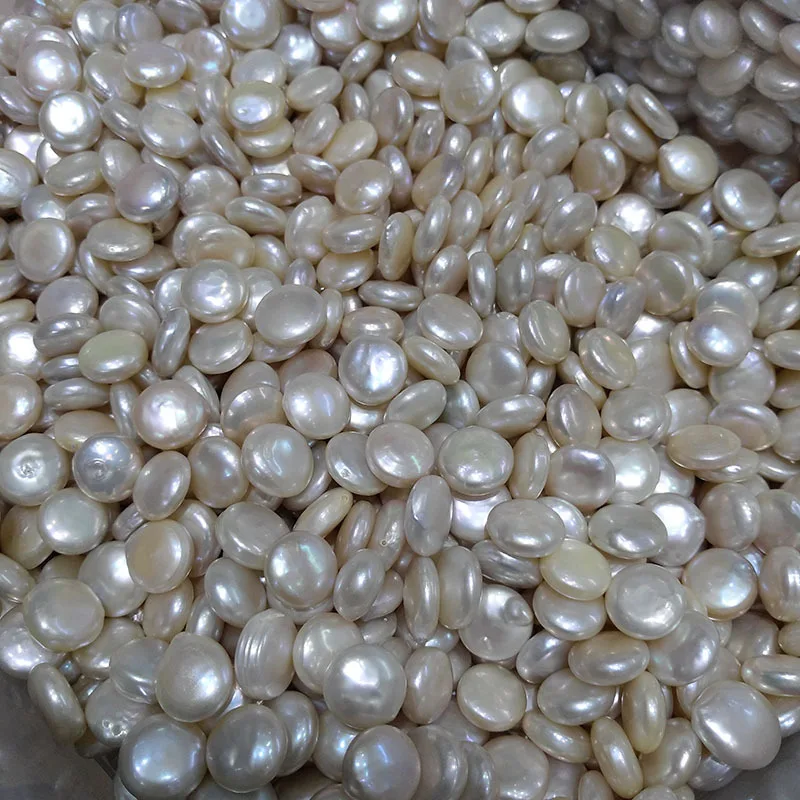 AA Grade Natural Freshwater Pearl Loose Beads 11-12mm Baroque Non-porous Coin Button Bead Making DIY Necklace Bracelet Jewelry