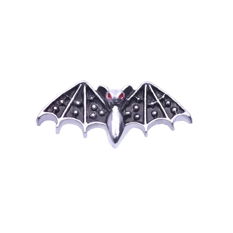 20pcs/lot Halloween Bat Floating Charms Living Glass Memory Locket Necklaces Men Hallowen Gift Jewelry Accessories