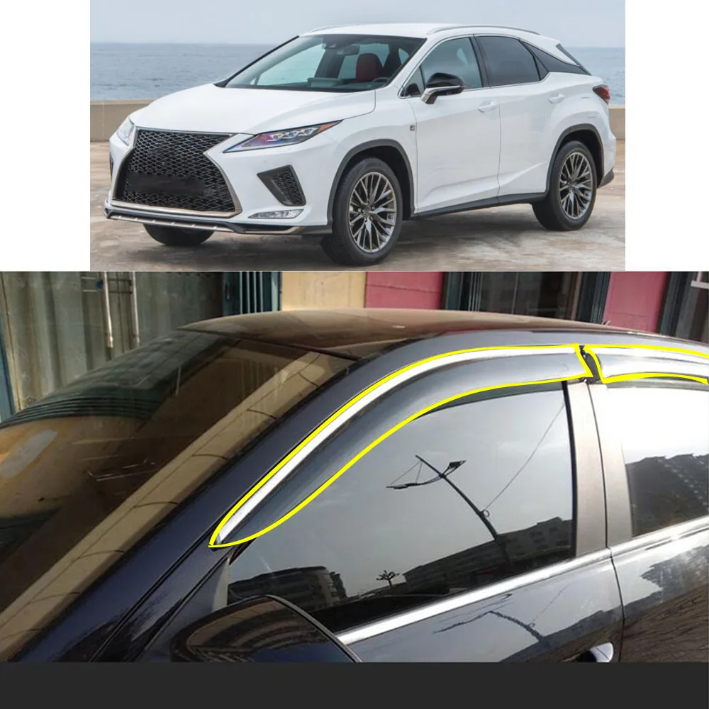 

Visor Vent Shades Window Sun Rain Guard Deflector For Lexus Rx (AL20) RX350 Rx270 Rx300 Rx400h rx450h 2016 2017 2018 2019 2020+