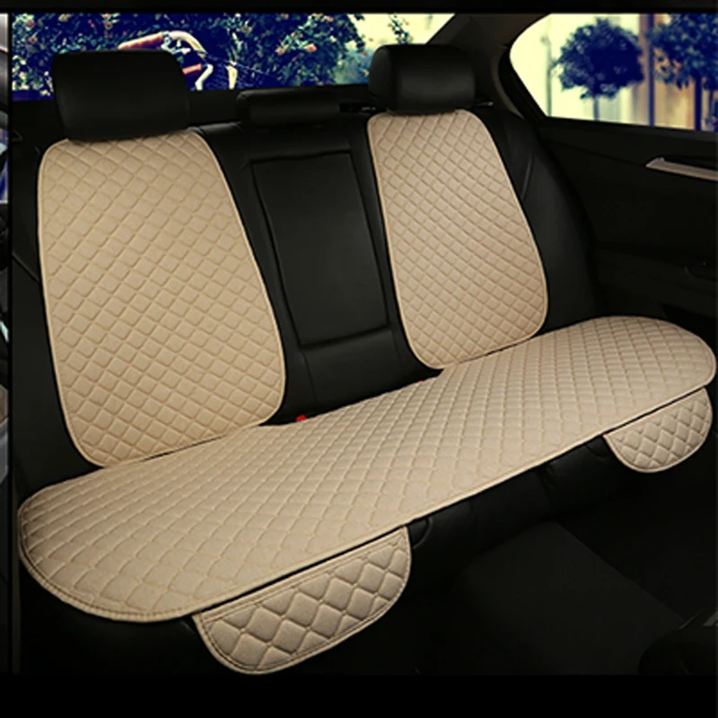 

Car Seat Cover Universal Flax Car Seat Cushion with Backrest Four Seasons Interior Auto Chair Pad Flax Covers Seat Carpet Mat