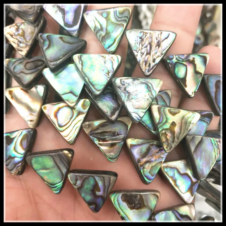 30PCS Hot Abalone Shell Beads Saltwater Triangle Shape 14X13MM Loose Accessories Top Fashion Jewelry Selling Beads