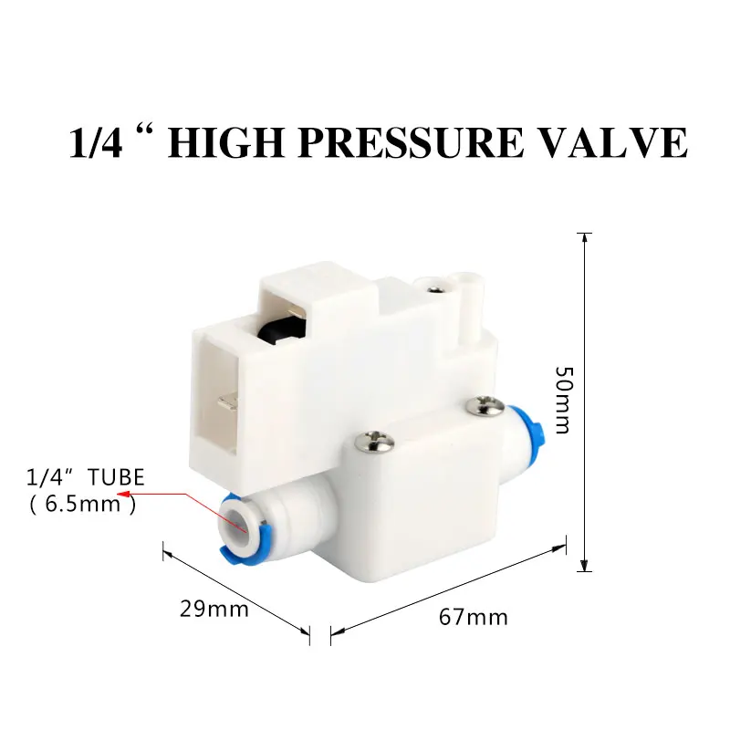 RO Water Purifier Parts High Pressure Valve Switch 1/4 \