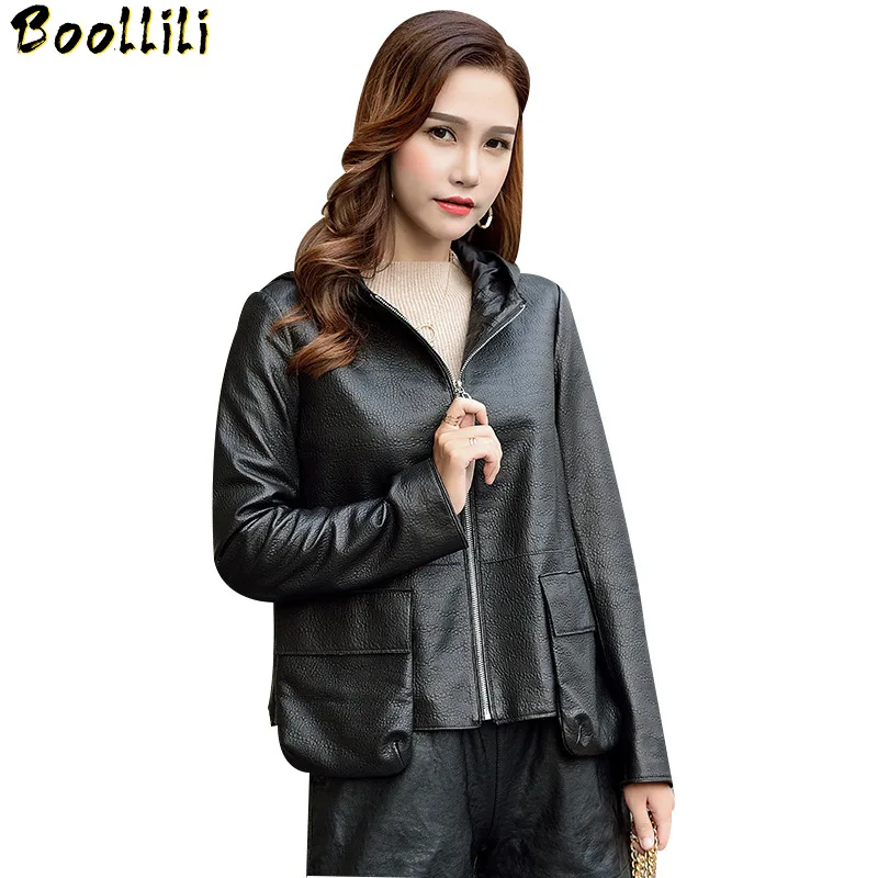 Boollili Chaqueta de cuero Real ropa de Mujer 2020 Chaqueta de cuero ovino genuino coreano mujeres Chaqueta rompevientos Mujer