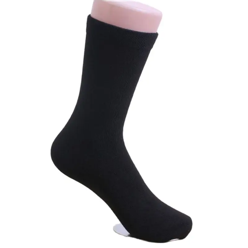 

2023 Men's Hot Sale Autumn and Winter Standard Crew New Cotton Solid Color Business Breathable Socks Five Colors One Size