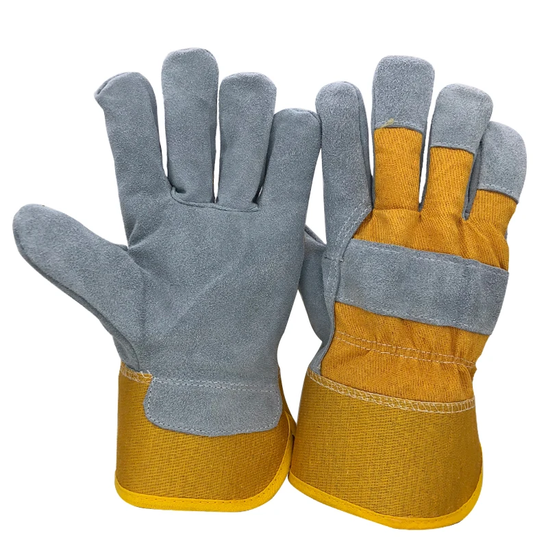 

RJS safety winter Working Gloves cowhide Leather Working Welding Gloves Safety Protective MOTO Wear-resisting Gloves NG7035