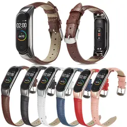 Leather Strap for Xiaomi Mi Band 6 Watch Band Watch Wristband Xiaomi Mi Band 5 4 Accessory Bracelet Mi Band 3 Strap