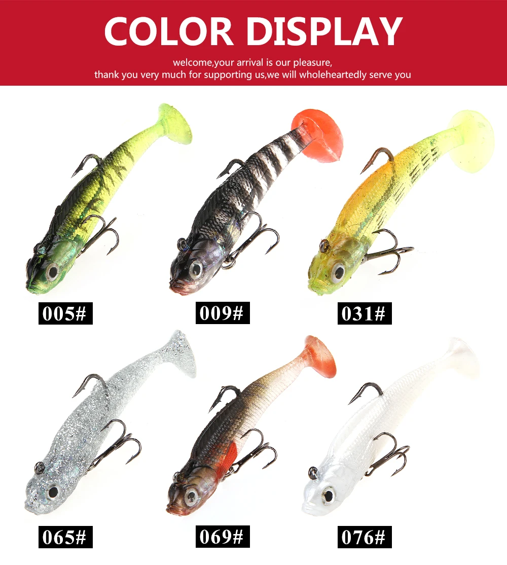 NGB 1 Stück 8/10CM 9g/21,5g Weicher Köder Jig Angelköder Fisch-Swimbait Dreifachhaken Angelhaken Angelzubehör – Detail 6