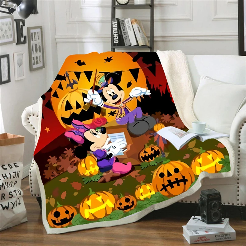 3D wydrukowano Halloween Mickey koc koc z polaru moda narzuta rzut koc ozdoby świąteczne dla domu