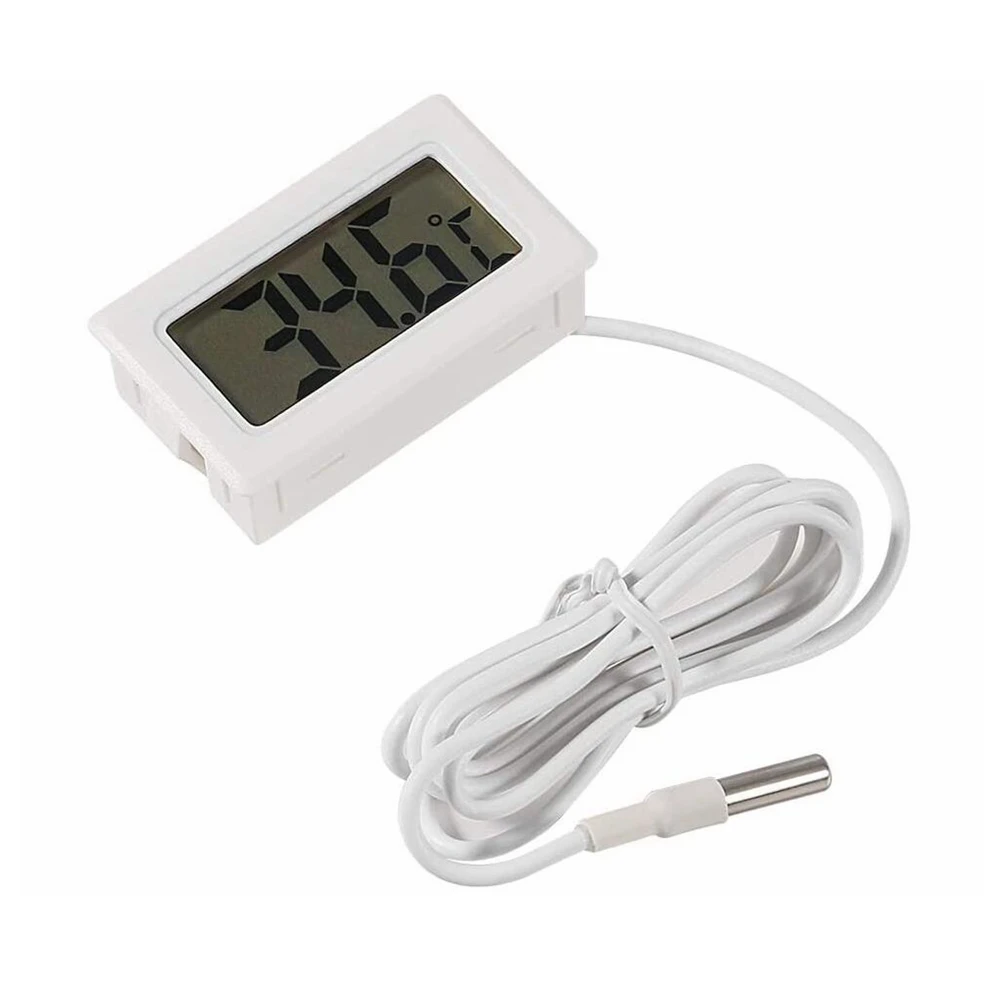 Mini Digital Thermometer Hygrometer LCD Indoor Convenient Temperature Sensor Humidity Meter Gauge Instruments with Cable Battery