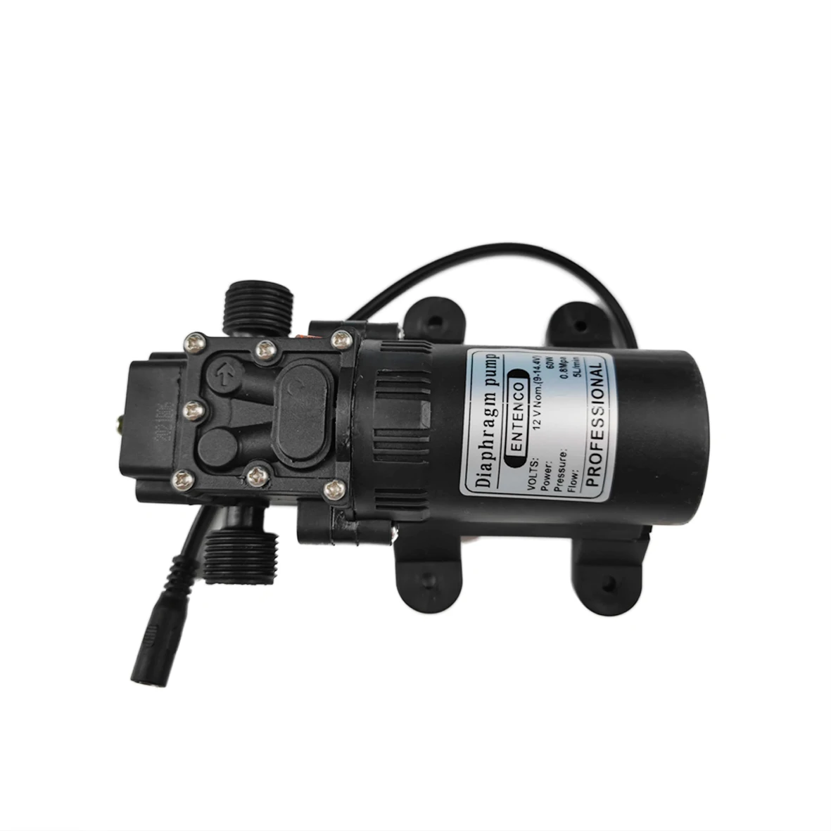 Water Pump 60W Micro Electric DiaphragmPump 12V DC Car Washing Spray Pump 0.8Mpa 5L/min Self Priming Pump