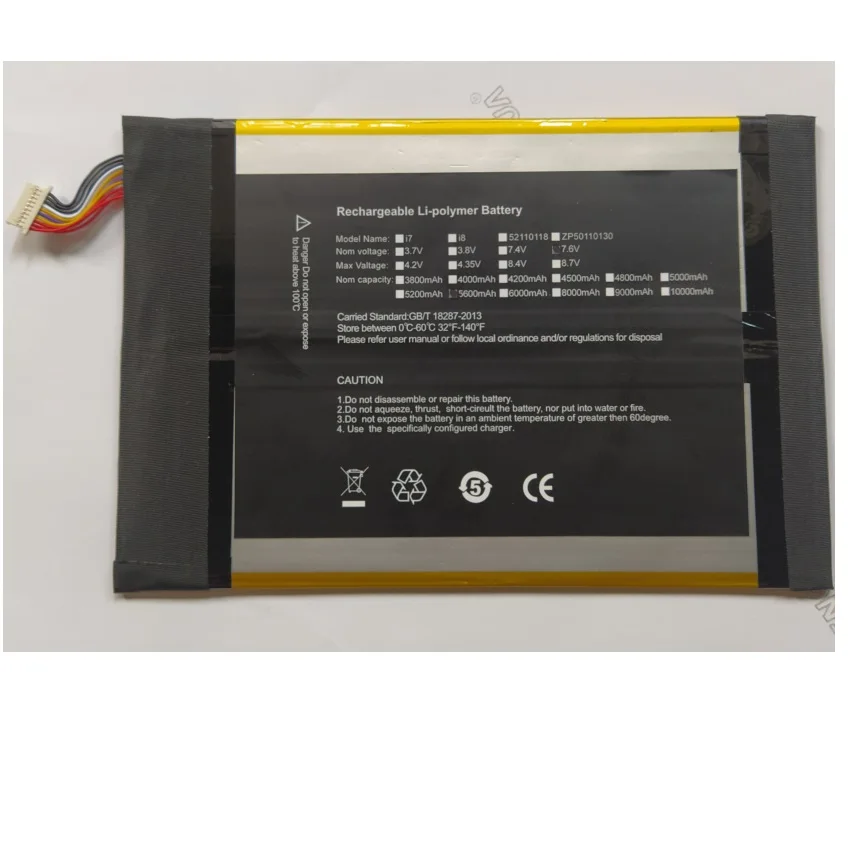 

New Battery for ALLDOCUBE Cube iWork5X 5X Kubi Tablet PC Li-Po Rechargeable Replacement i33(2865165-2s) 7.6V 5000mAh