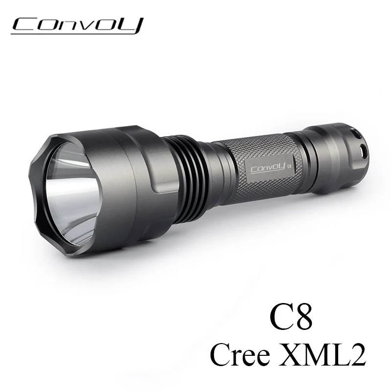 LED Flashlight Convoy C8 Cree XM-L2 7135*8 Powerful Linterna LED Torch Light Camp Fishing Lanterna 18650 Flash Light Work Light