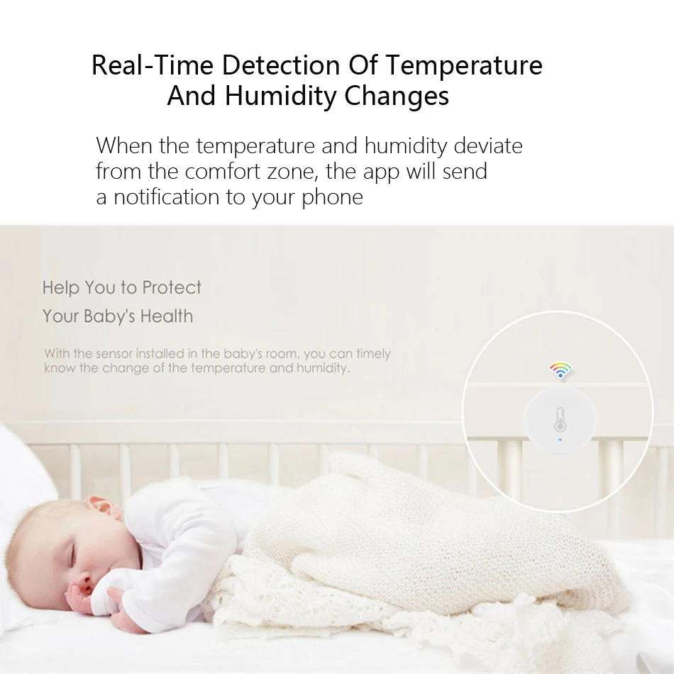 Tuya Zigbee Temperature And Humidity Sensor Smart Home Thermometer Hygrometer Works With Alexa Google Assistant and Zigbee Hub