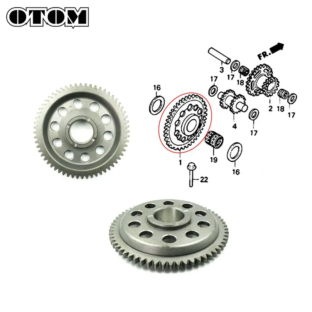 

OTOM Motorcycle Clutch Engine Parts Start Big Gears For HONDA AX-1 NX250 AX 1 NX 250 Chinese Motor Motocross Enduro Accessories