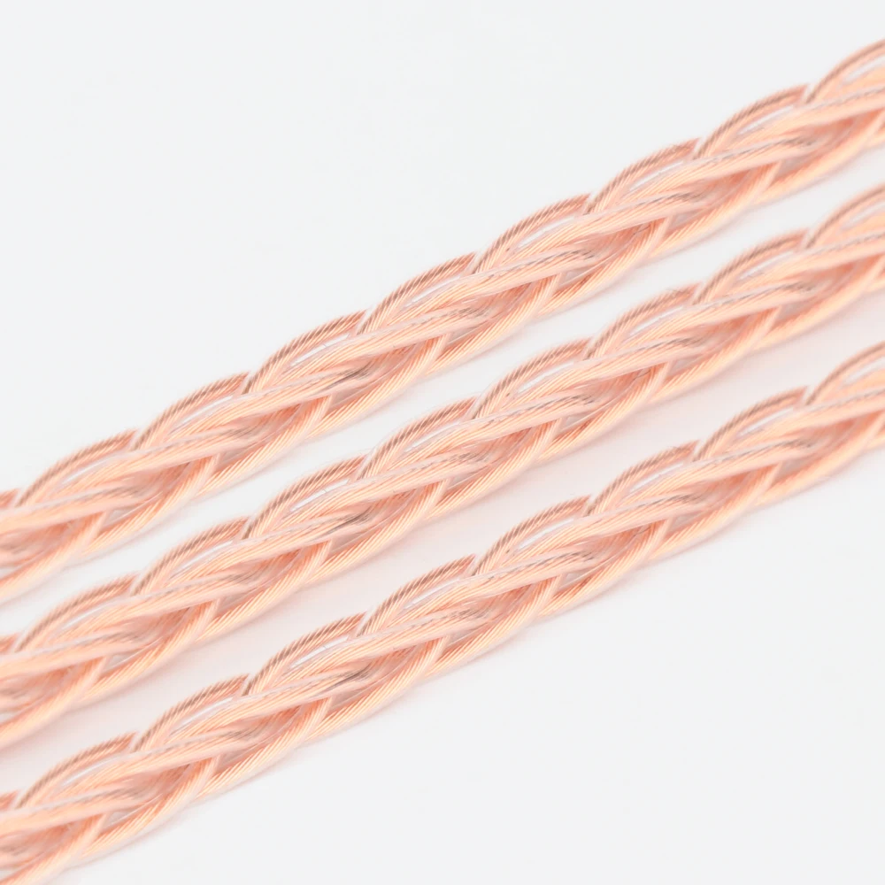 คุณภาพสูง 8Cores Braid สายหูฟังสายหูฟัง 4.4 มม.ถึง 4.4 มม.อะแดปเตอร์เสียงสาย