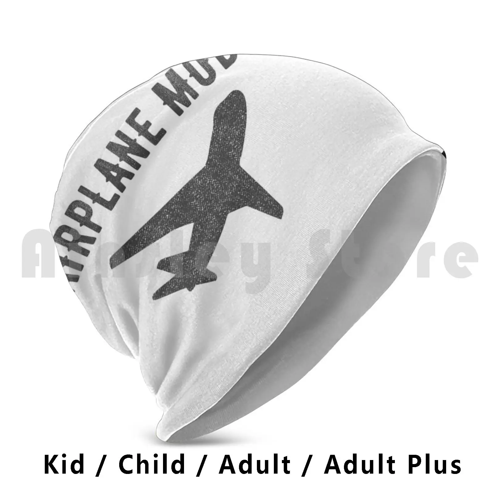 Airplane Mode Funny Traveling Design With Flying Plane Beanie Hedging Cap DIY Print Cushion Airplane Mode Traveling Love