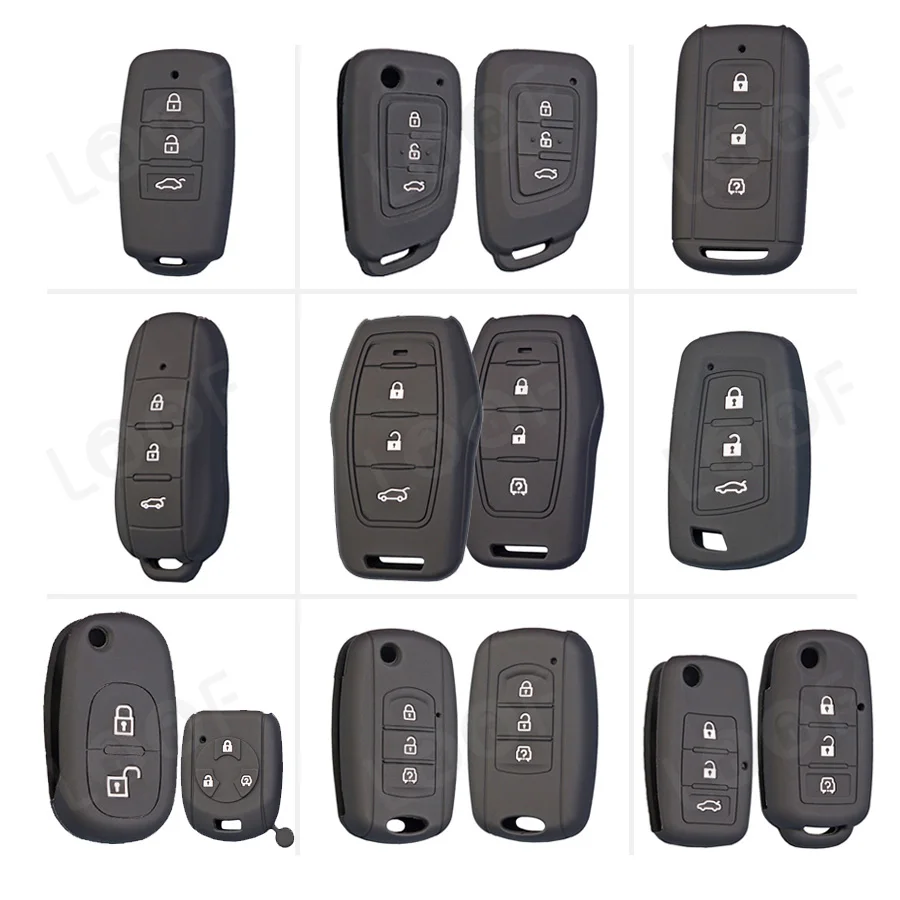 Rubber Remote Key Fob Protector Skin Cover Case Shell for Dongfeng DFM DFSK Glory 580 F507 S30 H30 AX7 Car Products Accessories