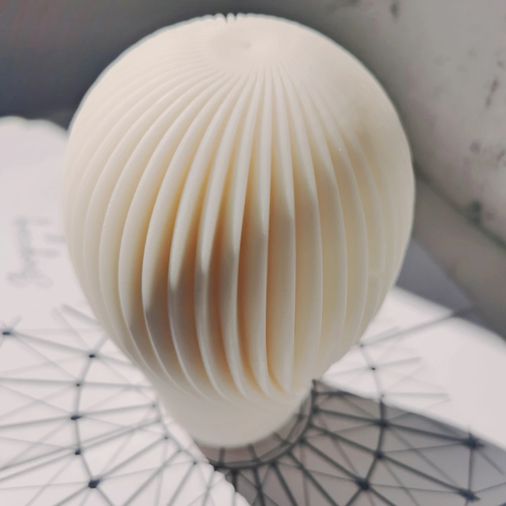 Spiral Balloon Design Candle Silicone Mold Round Twirl Soy Wax Molds Geometric Swirl Ball Wavy Candle Mould