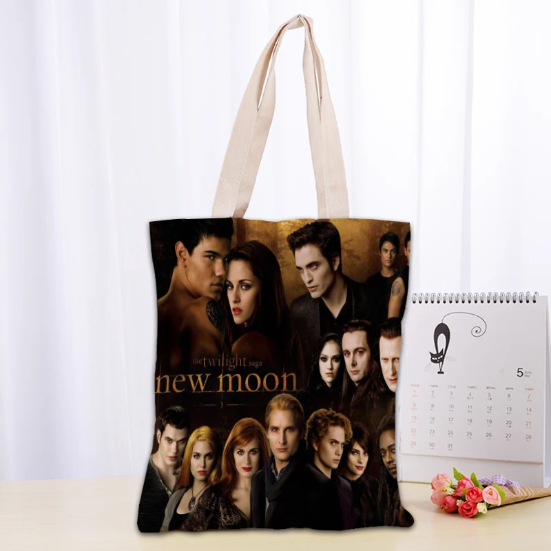 Twilight TV Tote Bag Women Canvas Fabric Bags Eco Reusable Shopping Bags Traveling Beach Casual Useful Shoulder Bag