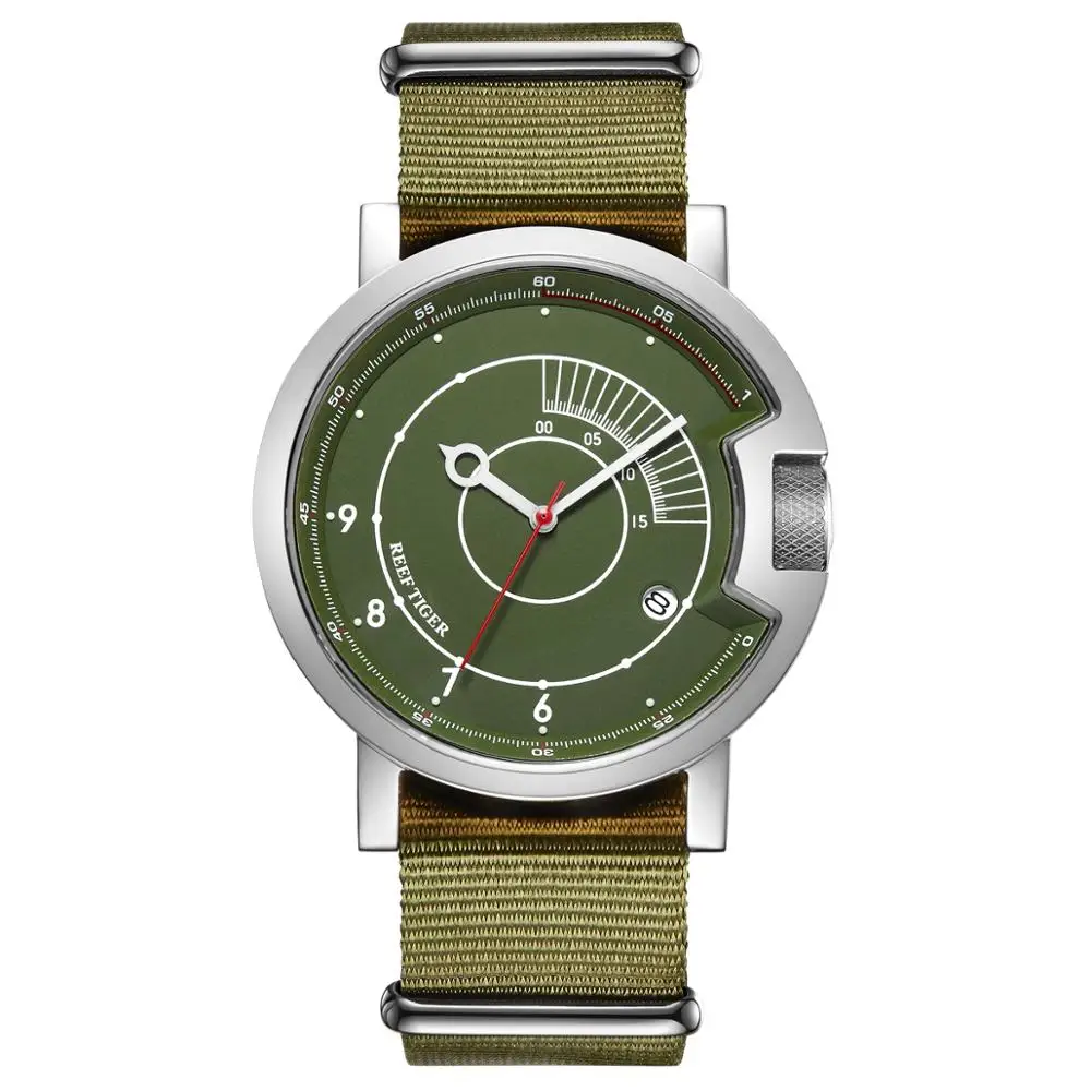 Reef Tiger orologi da polso da uomo, orologio automatico da uomo sportivo orologio da polso meccanico orologio impermeabile orologio militare relogio