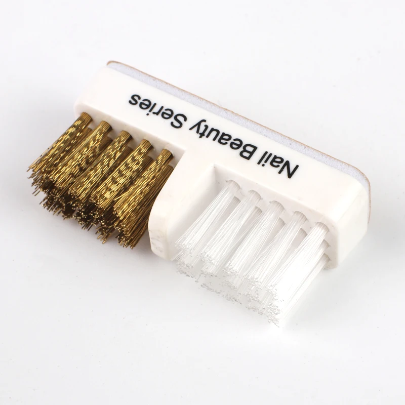 5Pcs Nail Cleaning Brush For Drill Bits Soft & Hard Dust Powder Cleaning Brushes Plastic & Copper Wire Brush Set Manicure Tools