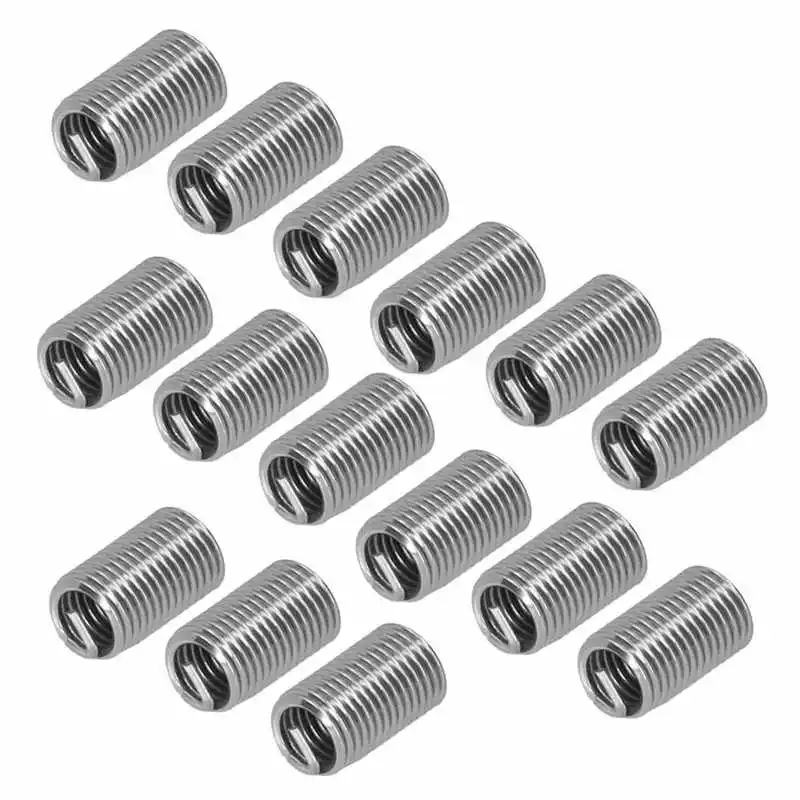 100 قطعة M6x1x1.5D/2D/ثلاثية الأبعاد الفولاذ المقاوم للصدأ الخيوط إدراج الذكور الإناث الحد من الجوز الموضوع طقم إصلاح سلك المسمار جلبة #4