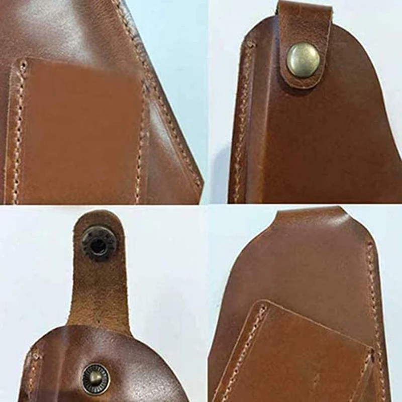 Leather Cell Phone Holster Retro Sheath with Belt Loops Mobile Phone Belt Cover for Mens Outdoor Waist Hanging Belt 2023 New