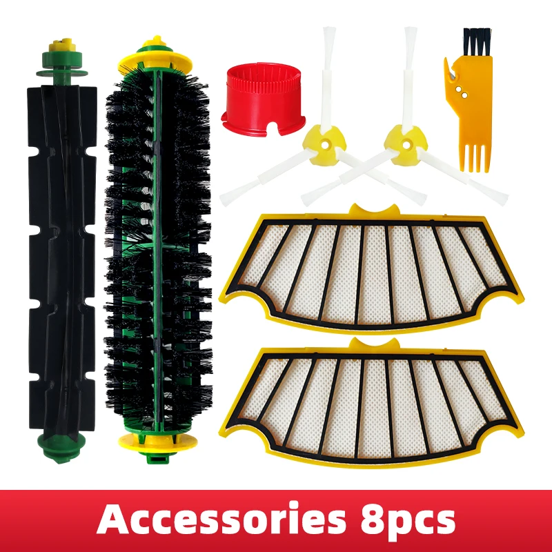 Compatible For iRobot Roomba 500 Series 510 530 535 532 550 560 570 580 585 Hepa Filter Main Side Brush Spare Parts